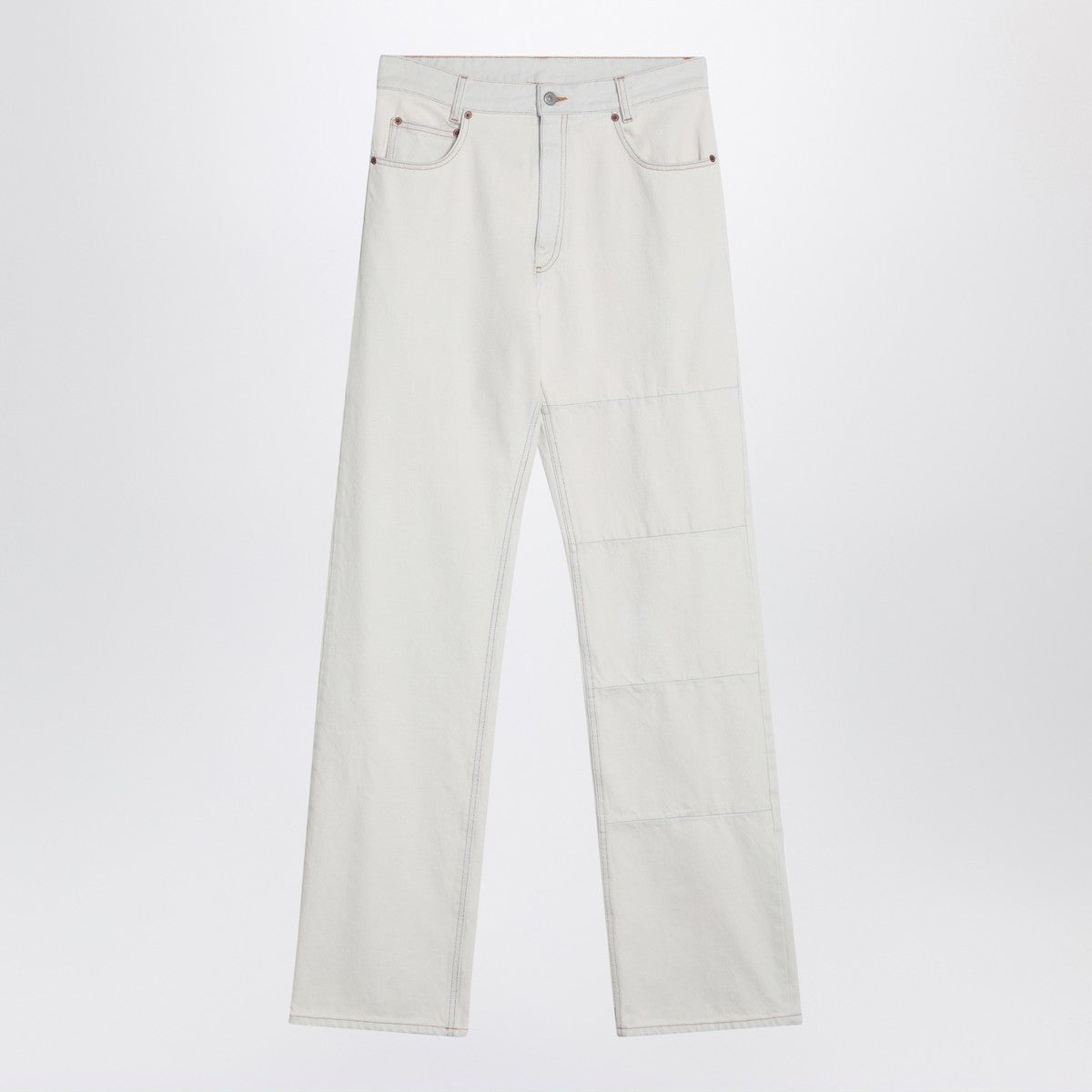 MM6 Maison Margiela White jeans with patches